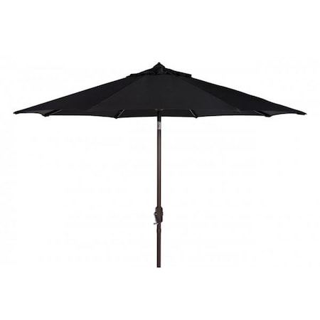 Safavieh 9 ft. UV Resistant Ortega Auto Tilt Crank Umbrella, Black PAT8001D